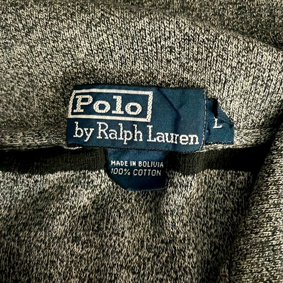 Vintage Polo Ralph Lauren Long Sleeve Gray and Black Striped Shirt. - Picture 13 of 13